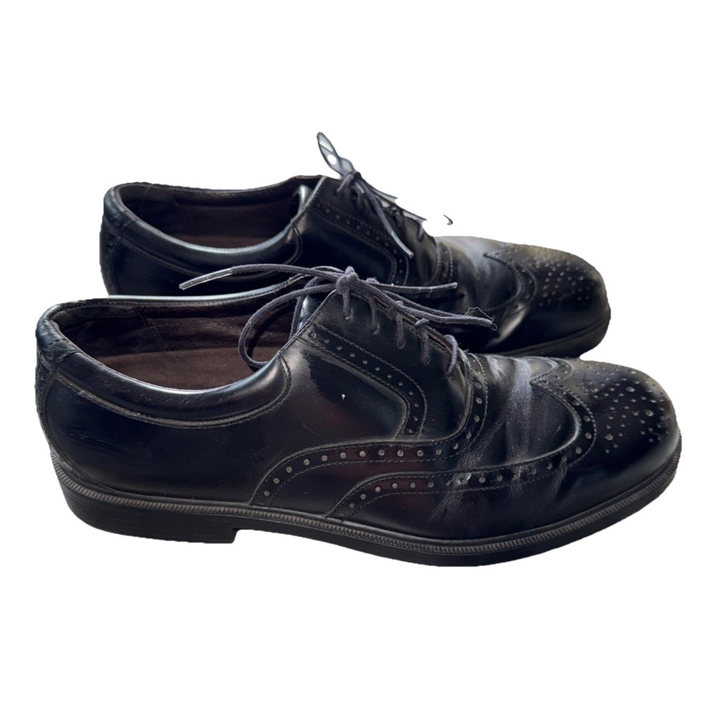 Rockport Black Leather Wingtip Oxford Dress Shoes Men's Size 12 M